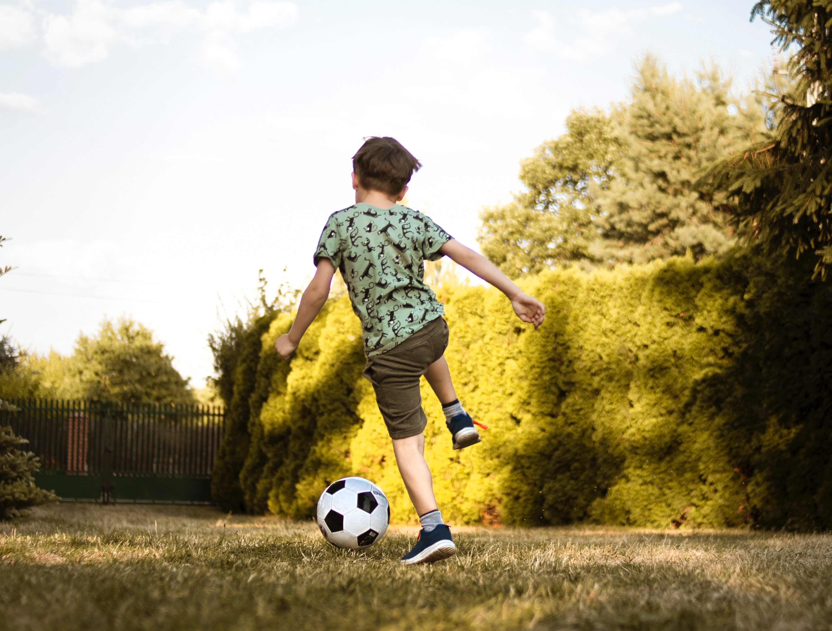 children playing outside