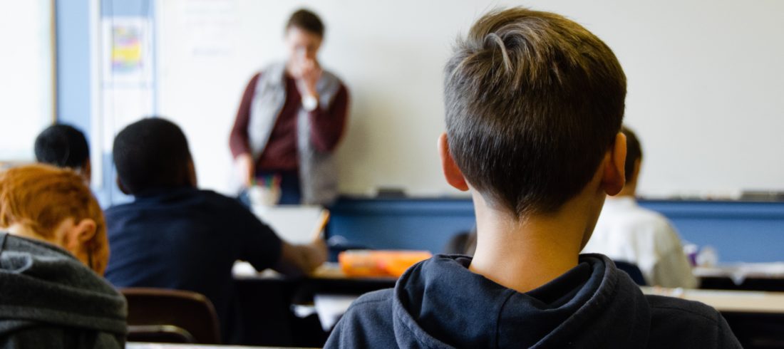 image of a couple of students in a classroom