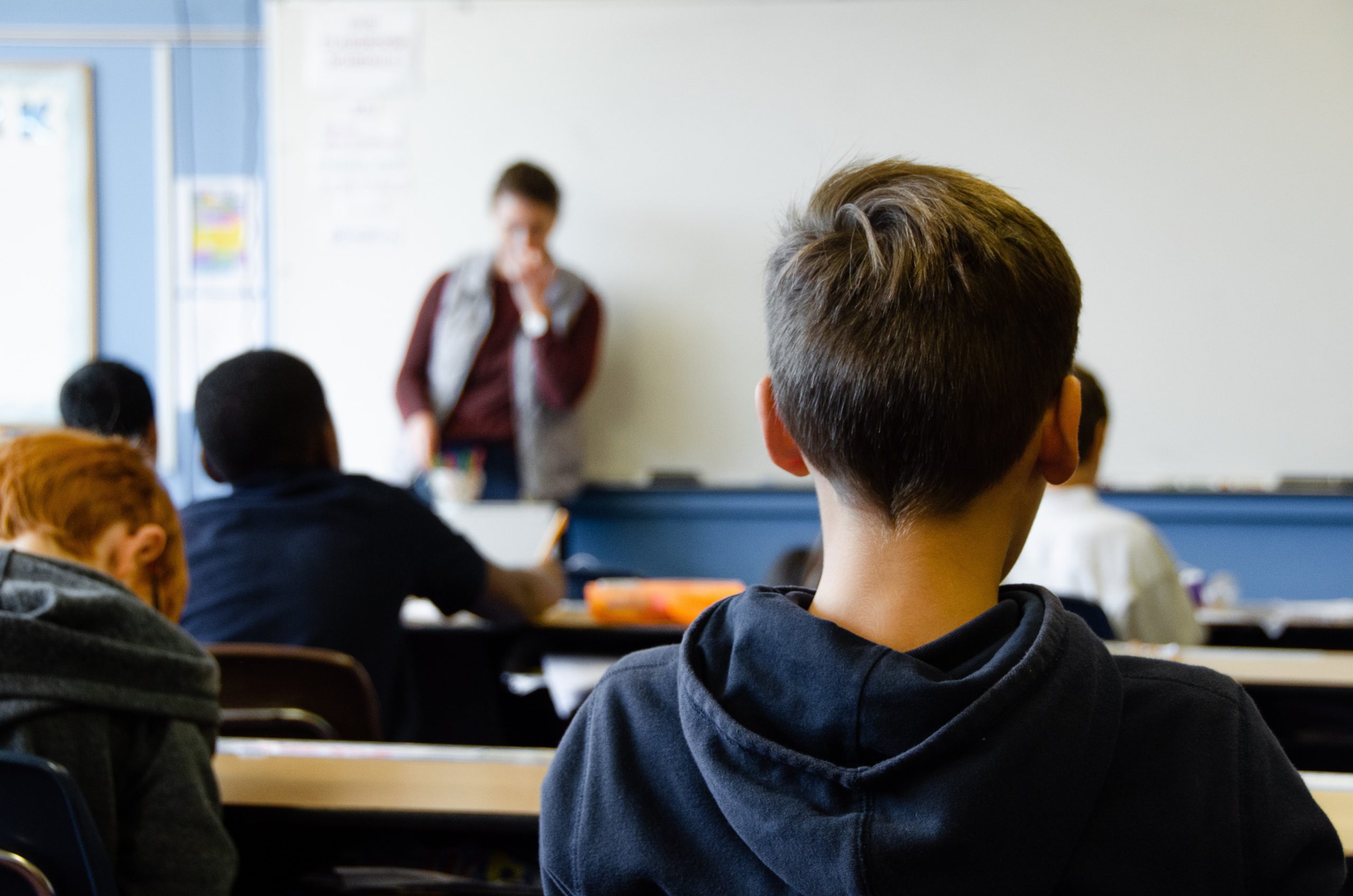 image of a couple of students in a classroom